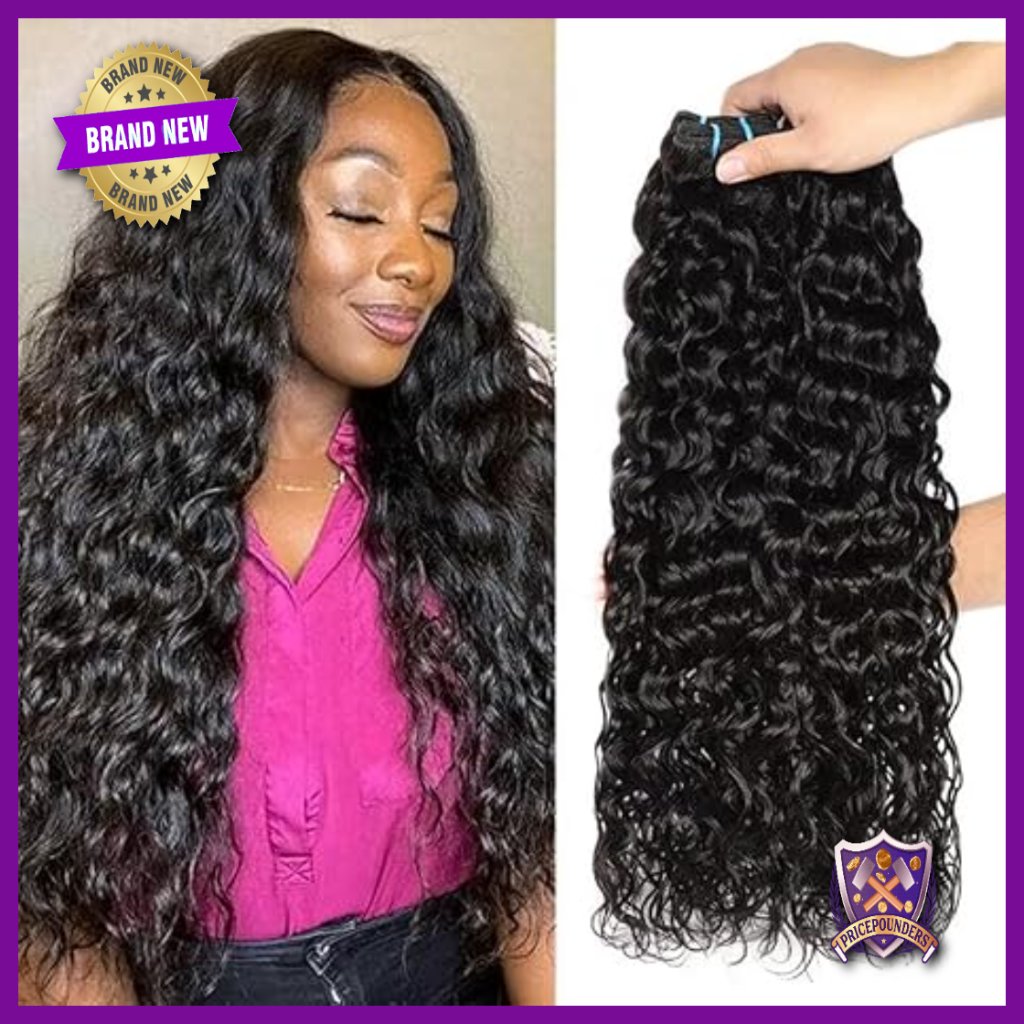 Brazilian Water Wave Human Hair Bundles 100% Virgin Unprocessed 3 Bundles